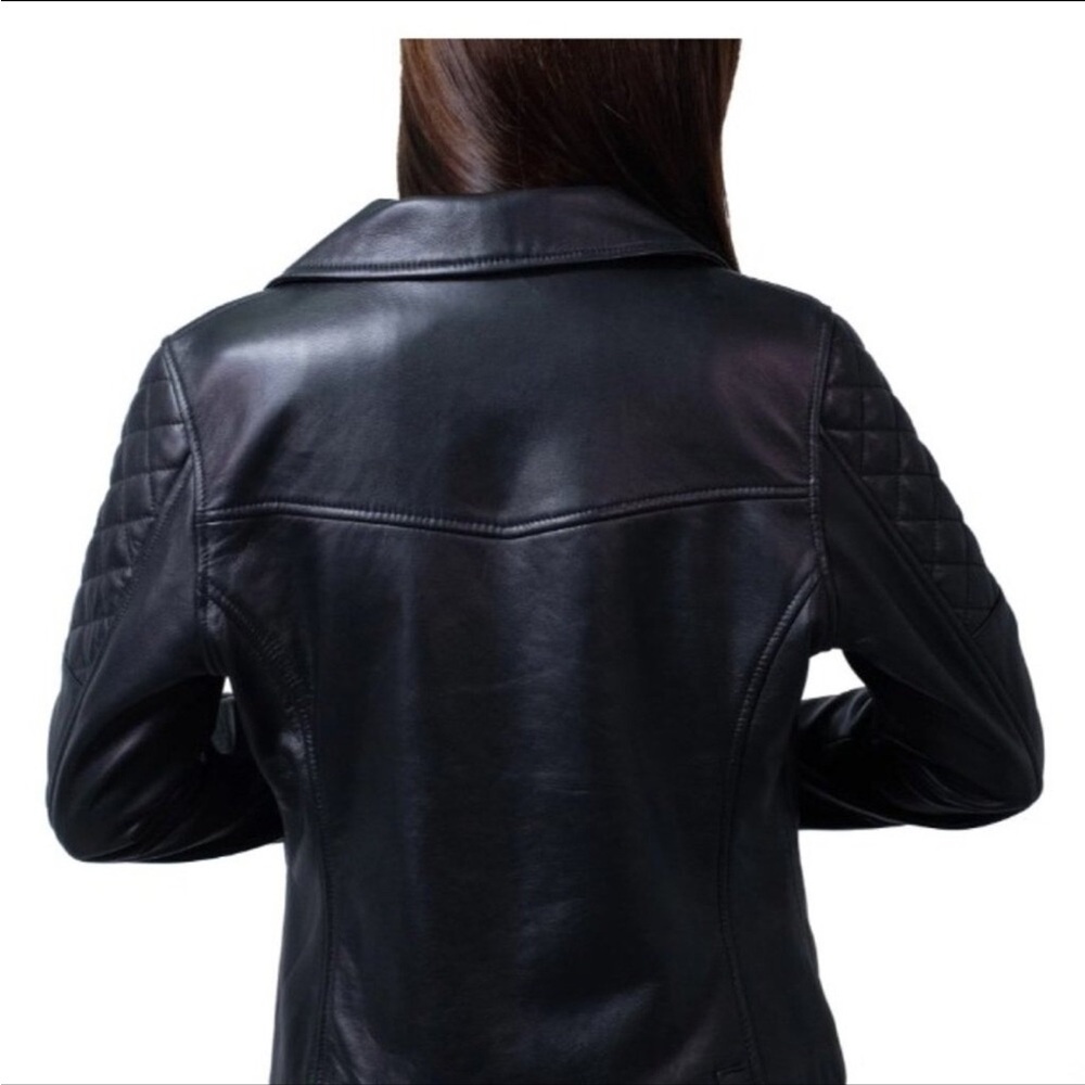 Frye Biker Jacket in Soft Lamb - Picture 4 of 6